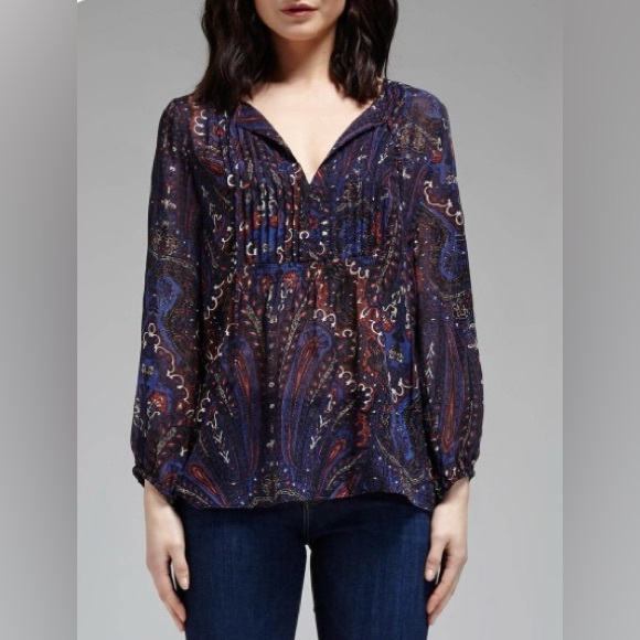 Joie | Vandrea Silk Georgette Blouse | S - Picture 4 of 9